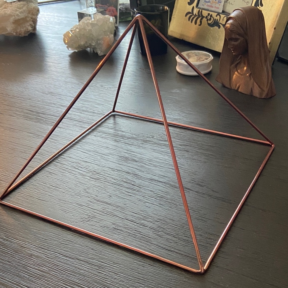 rose gold meditation pyramid